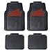 Maggift Rubber Floor Mats, for Car, SUVs, Vans & Trucks, Front and Back Heavy Duty Rubber Car Mats, 4pc, Black