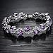 OPK Jewelry Gorgeous Platinum Plated Purple Cubic Zirconia CZ Stone Women Tennis Bracelet 7.67