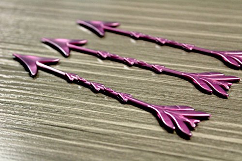 Royer 6" Plastic Arrow Swizzle Sticks, Set of 24 - Made in USA (Pearl Purple)