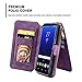 Galaxy S8 Case, CORNMI Wallet Case 14 Card Slot Wristlet Replacement Shoulder Strap Flip Stand Leather Zipper Purse Detachable Magnetic Case For Galaxy S8 5.8
