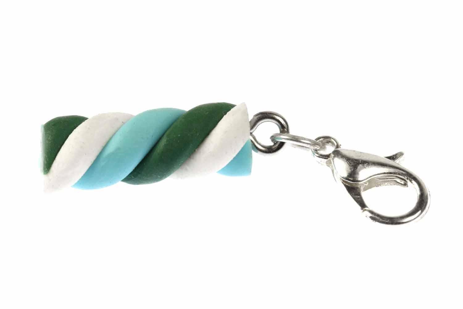 Miniblings Marshmallow Charm Pendant Marshmallows Candy Cane Cawaiii Sweets Blue