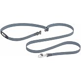 Ruffwear, Flagline Dog Leash, Lightweight 6.5 ft Lead, Basalt Gray | Light &amp; Strong Lockable Swivel Crux Clip, Waist‑Worn or Handheld, Adjustable Length, Low‑Profile Pick‑Up Bag Stash Pocket