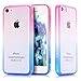 iPhone 5c Case,LUOLNH(R) iPhone 5c Cover Colorful Clear Shell Slim Case Translucent Impact Resistant Flexible TPU Soft Bumper Case Protective Shell for Apple iPhone 5c (Red/Blue)