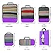 6 Set Compression Packing Cubes Travel Expandable Packing Organizers(Purple)