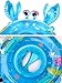 UCLEVER Inflatable Baby Pool Float Infant Crab Seat Boat Swim Ring with Handles (Blue)