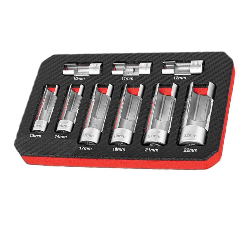 Qarmijaer Open Oil Pipe Disassembly Sleeve Silver Chrome Steel Injection Hexagonal Repair Tool