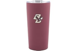Decorvo Officially Licensed Collegiate Stainless Steel Tumbler - Double Walled Insulated Travel Tumbler with Slide Lid - 18 oz (Boston)