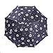 Inoutdoorkit CCU01 Travel Umbrella Parasol for Women Girl Kid Children Student, Magic Water Activated Color Change Flower, Portable Small Foldable Windproof Anti-UV for Beach Camping (Black)