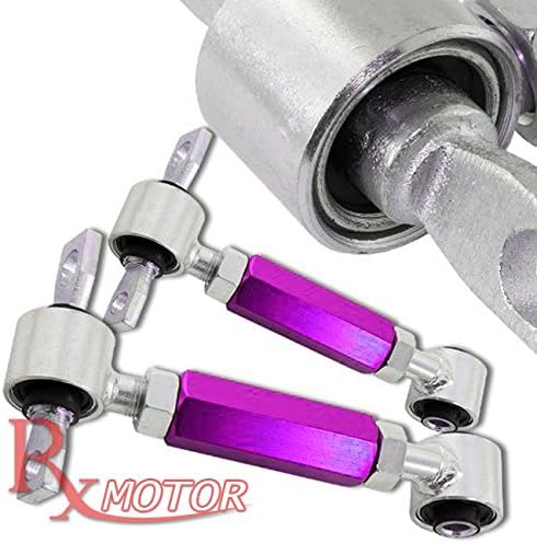 Rxmotor Honda Civic &amp; CRX Steel Alloy Rear Racing Camber Kits EE EF EG DC 1988-2000 (PURPLE)