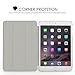 MoKo Case for iPad Mini 3 / 2 / 1, Slim Lightweight Smart-shell Stand Cover with Translucent Frosted Back Protector for Apple iPad Mini 1 / Mini 2 / Mini 3, SILVER (with Auto Wake / Sleep)