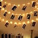 Ohbingo 30 Led Outdoor Christmas Lights Photo Clips String Lights USB Operated Fairy Lights Patio lights for Xmas, Bedroom, Indoor, Party, College Dorm Room, Ideal Gift 12ft Warm White