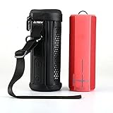 LTGEM Travel Case Riding Pack Carrying Bag for UE BOOM 1/ UE BOOM 2 Wireless Bluetooth Speakers - PU Leather, Black