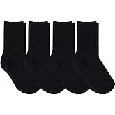 juDanzy 4 Pack of Crew Height Boys or Girls Socks for School Uniform, Sports and Casual Wear