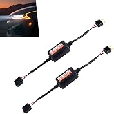 lekiliky H7 CAN Bus Decoder Harness Adapter, Error Free Anti-Flicker LED Headlight Accessory, Universal Fit Car Truck SUV Motorcycle, Black, Pack of 2