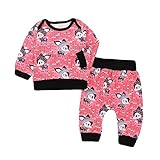 2PC Toddler Infant Girls Little Fox Long Sleeve Top