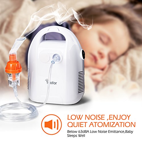Yoofor Portable Steam Compressor Cool Mist Inhaler Kits for Kids & Adults - 1 Year Warranty