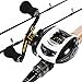 Sougayilang 2-piece Baitcasting Fishing Rod with Fishing Reel Combos Left/right
