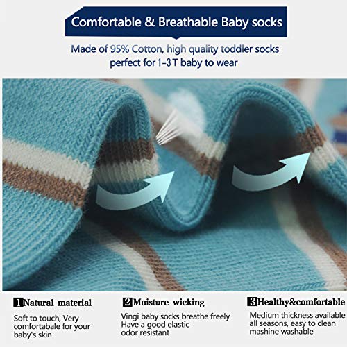 Toddler Socks SkiBeaut 12 Pairs Non Slip Skid Socks For Kids Baby Girls