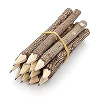 BSIRI Pencil Wood Favors of Graphite Wooden Tree Rustic Twig Pencils Unique Birch of 12 Camping Lumberjack Decorations Party Supplies Novelty Gifts as a Natural Pencil Gifts for Kids in Classroom