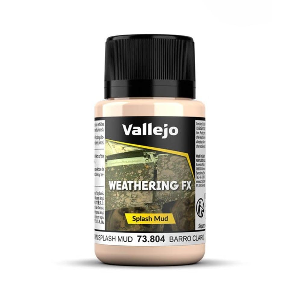 Vallejo 40 ml "Light Brown Splash Mud" Weathering Effect Bottle