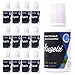 KUGELZ School and Office White Correction Fluid | Bulk Pack of 12 - Quick Drying Liquid Eraser with Brush Applicator – Covers Most Mark Inks – for Papers and Handwritten Documents – 10 ml