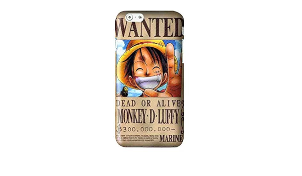 Amazon Com One Piece Luffy Wanted Poster Snap On Plastic Case Cover Compatible With Apple Iphone 6 Plus 6 Cell Phones Accessories