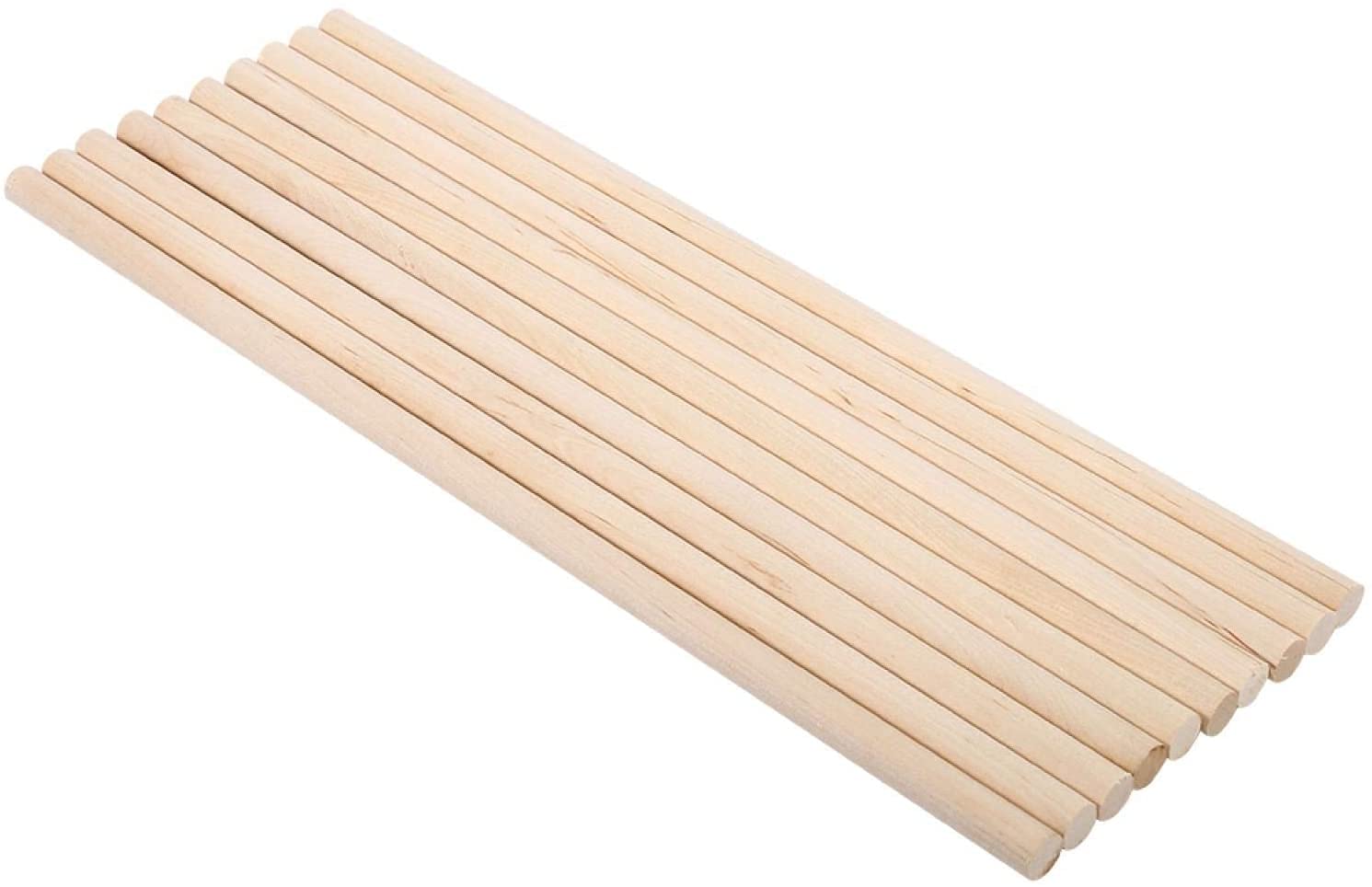 10pcs 30cm Long DIY Wood Craft Sticks Small Wood Building Sticks(8MM*30CM)