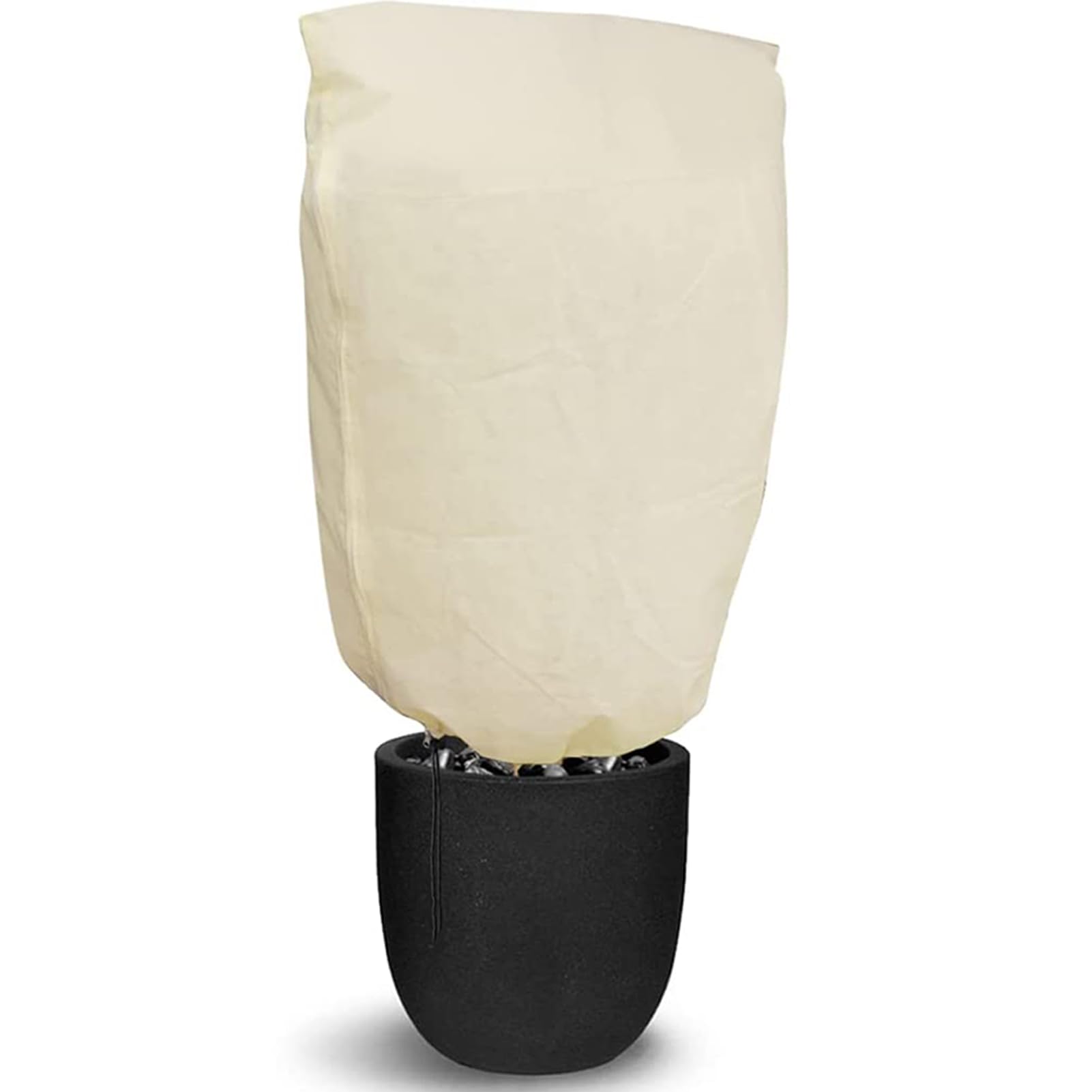 Photener Plant Fleece Frost Protection 1 x 0.8 m, 80 gsm Breathable Non-Woven Fabric, Plant Protection Fleece, Windproof and Frostproof with Zip and Drawstring, Easy to Install