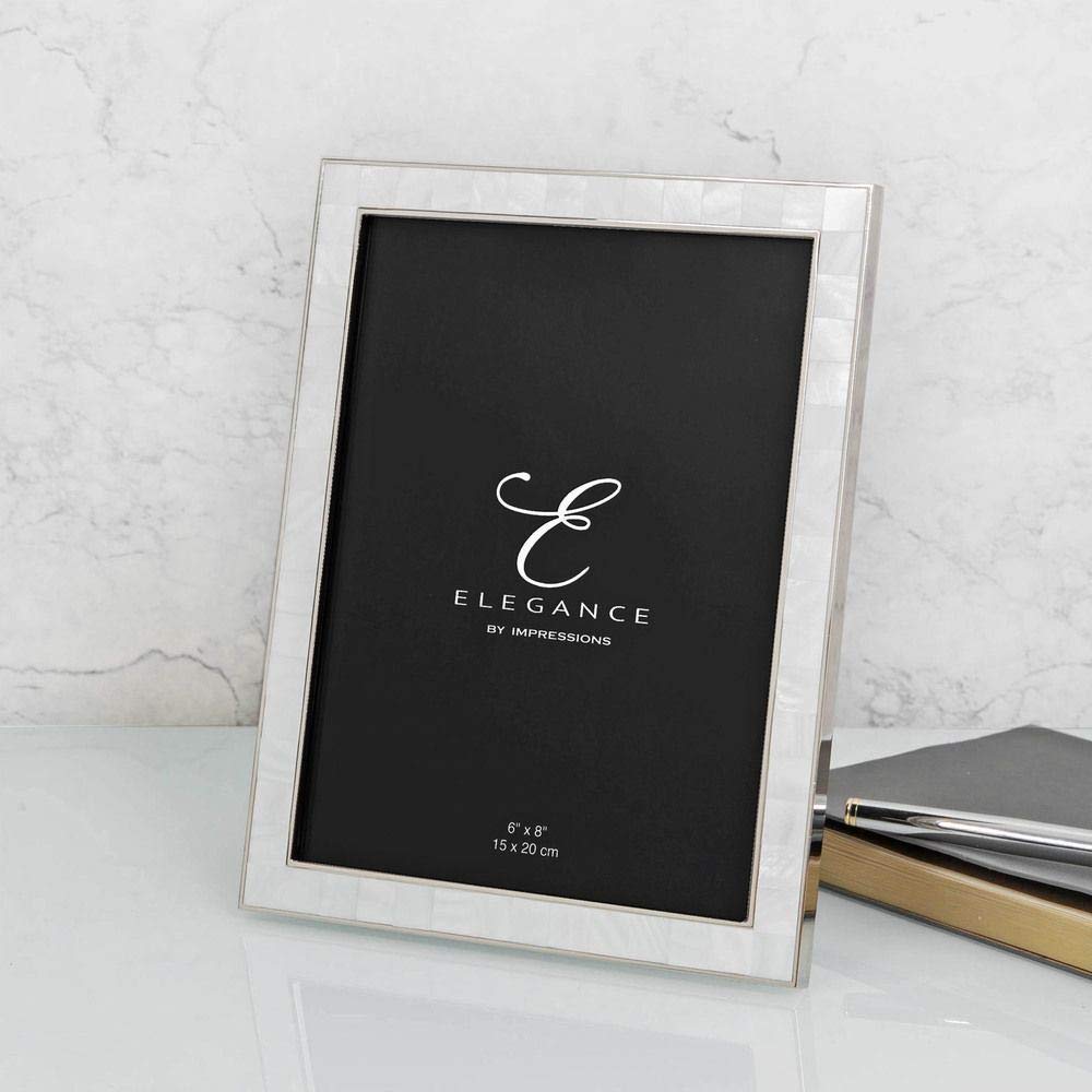 Widdop 6" X 8"- Elegance Nickel & Mother of Pearl Frame - Gift Box