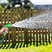 1byone Flat Garden Hose with 7 Function Spray Nozzle and High Pressure, Water Hose for Washing Cars or Driveways, Showering Pets, Watering Garden or Lawn, Cleaning, 50 Feet Expandable Hose-Green/Grey