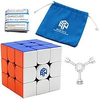 Moruska Gan 356 R Stickerless Cube 3X3 Gan 356R Speed Cube 3X3X3 Gan356 R Magic Cube with Original Portable Pouch
