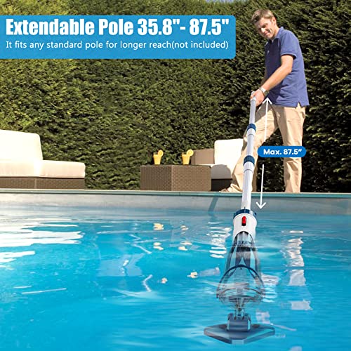Pool Vacuum for Above Ground Pool with a Telescopic Pole, Running time photo 11