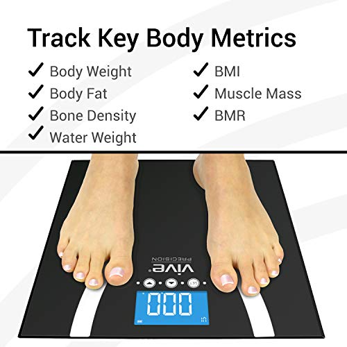 Vive Precision Bariatric Scale - BMI Body Fat Digital Bathroom Scale Calculates and Analyzes Weight and Electronic Composition Percentage - Accurate Reliable Home Measurement - Men, Women