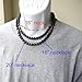 8mm Black Onyx Mens Necklace, Sterling Silver Accents, 18-24in Custom Length - Handcrafted in USA