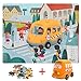 Wooden Puzzles for Toddler 3 Year Old Boys and Girls, 24 Piece Floor Puzzles for Kids
