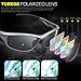TOREGE Polarized Sports Sunglasses for Men Women for Cycling Running Fishing Golf TR90 Unbreakable Frame TR010-1 (Grey&Black Tips&Grey Lens)