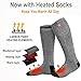 GLOBAL VASION Electric Heated Socks, Foot Warmers for Women and Men,Thermal Socks for Chronically Cold Feet (Gray)