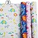 Wrapping Paper – Baby Wrapping Paper Set – Animal & Zoo Gift Wrapping Paper – Baby Shower Wrapping Paper Roll – (Pack of 3, 30in x 120in per roll, and 3 Bows, 2 Ribbons Included)