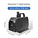 Simple Deluxe LGPUMP1056GX2 1056 GPH Submersible 15' Cord Water Pump for Fish Tank, Hydroponics, Fountains, Ponds, Statuary, 2 Pack 1056GPH
