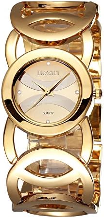 Timesbird Bracelet Watches for Women Gold Tone Rhinestone Bangle