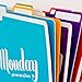Knock Knock Days of the Week File Folders Set, Daily / Weekly Organizer Files (Set of 6, 11.5 x 9-inches)