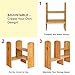 Expandable Natural Bamboo Desk Organizer Accessory - Adjustable Desktop Shelf Rack - Multipurpose Display for Office (Books) | Kitchen Storage (Spice Rack) | Flowers and Plants.