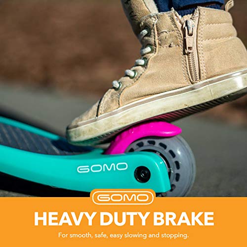 GOMO 3 Wheel Scooter - Toddler Scooter - Three Wheel Scooter for Kids 2, 3, 4 and 5 Years Old - Adjustable Height Kick Scooter w/Colors for Boys & Girls (Teal/Pink)