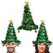 Simply Genius Christmas Tree Hat: Christmas Hat for Party Supplies, Christmas Costumes for Adults and Kids Green