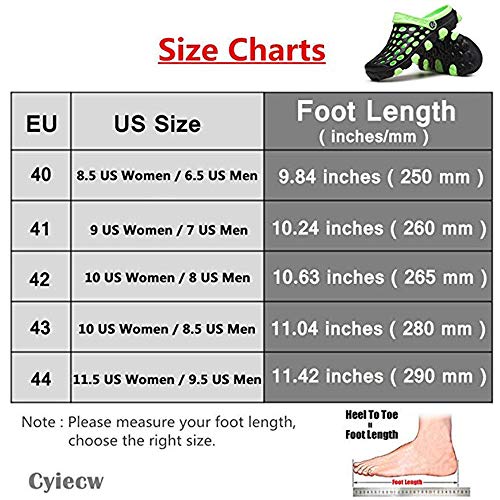 image for Cyiecw Unisex Breathable Garden Clogs Outdoor Walking Slippers Anti-Sl