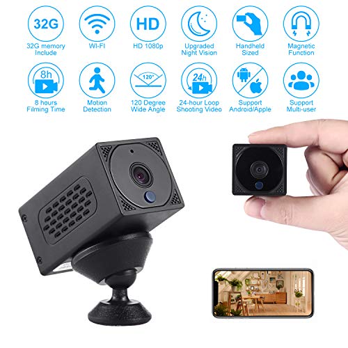 Hidden Camera,Spy Camera WiFi,Wireless Mini Camera,8 Hours Battery