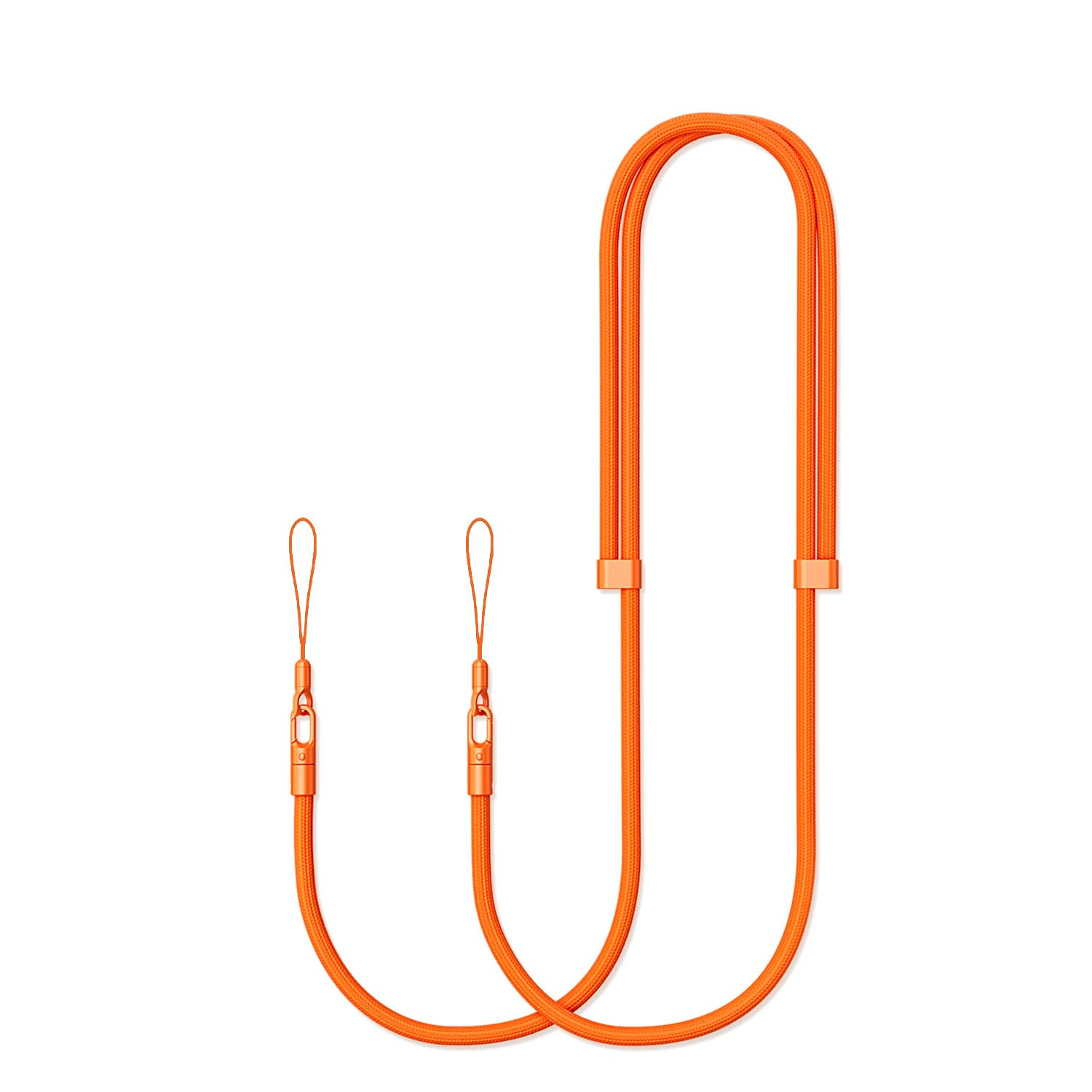 Thickened Crossbody Strap (Without Case) Compatible with iPhone 17/Air/Pro/Max Phone Cases and Other Device with Dual Lanyard Holes, Adjustable Hands-free Shoulder Neck Camera Phone Strap (Orange)