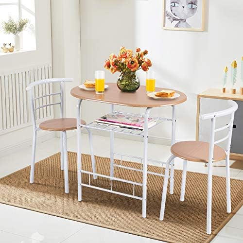 Compact dining set with two chairs, worth $89.90.