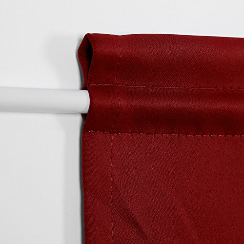 image for Deconovo Door Curtains Red Blackout Curtains for Christmas Dual Rod Po