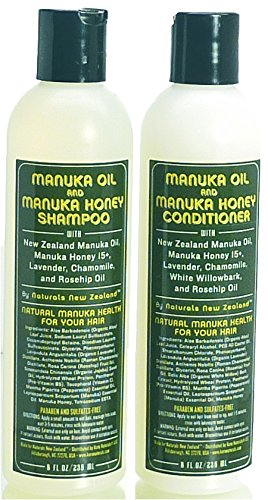 Naturals New Zealand East Cape Manuka Oil and Active Manuka Honey Shampoo and Conditioner Set 8oz/236ml each Naturals New Zealand East Cape Manuka Oil and Active Manuka Honey Shampoo and Conditioner Set 8oz/236ml each